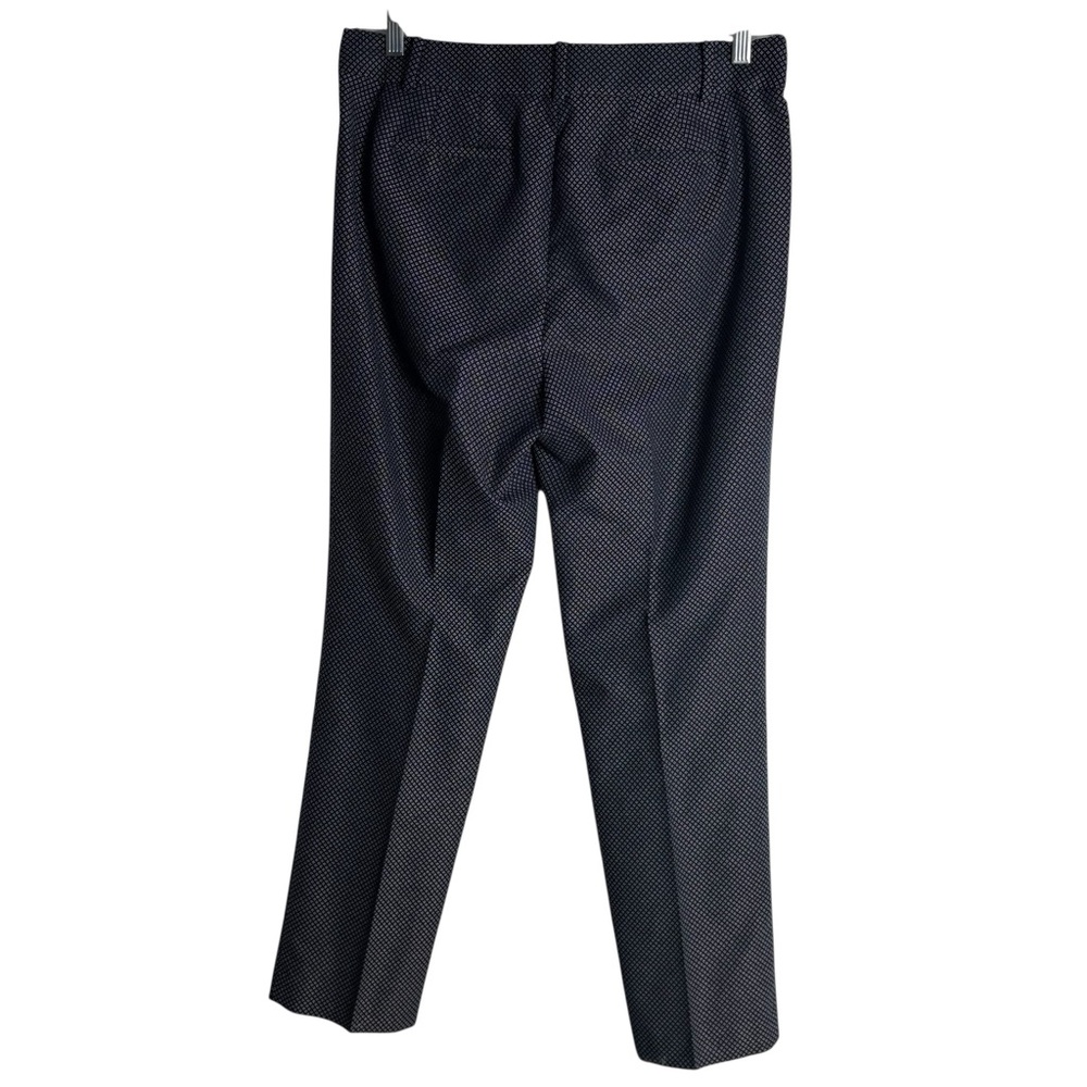 TALBOTS Newport Style Ankle Pants in Diamond Dot Pattern in Navy Size 10PETITE - Picture 4 of 10